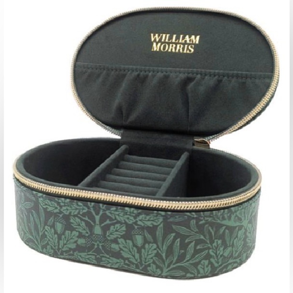 NWT 1800’S ARTIST WILLIAM MORRIS PRINTED “ACORNS & OAK LEAVES” JEWELRY BOX! - Picture 2 of 9